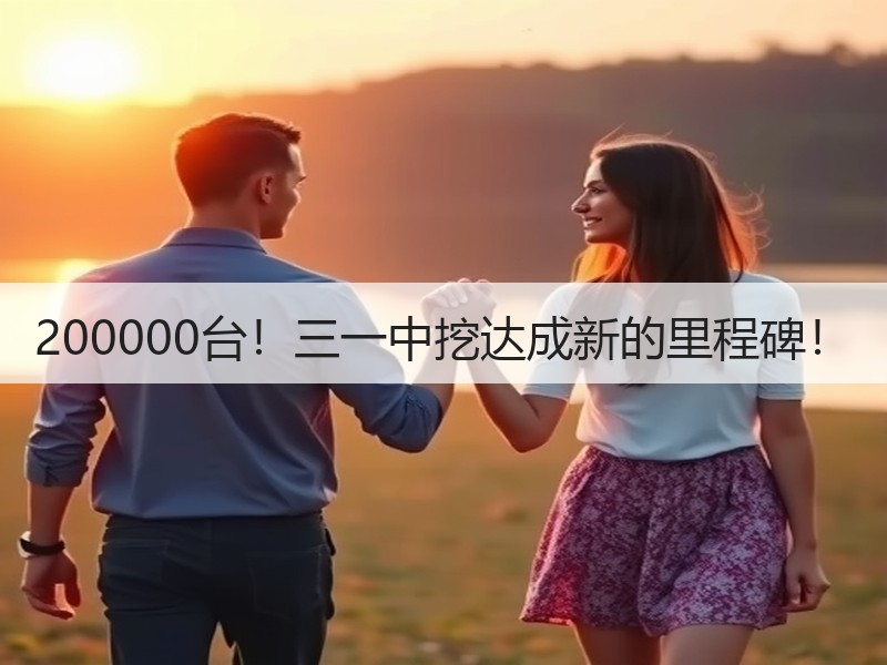 200000台!三一中挖达成新的里程碑! 200000台!三一中挖达成新的里程碑!