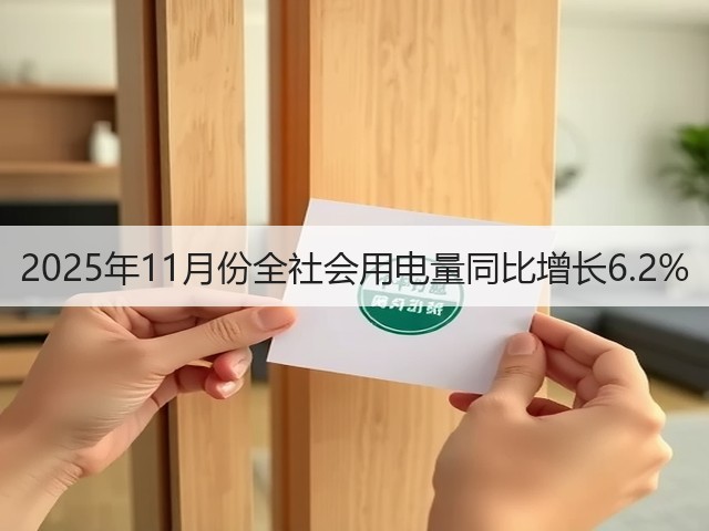 2025年11月份全社会用电量同比增长6.2%(图3) 2025年11月份全社会用电量同比增长6.2%(图3)