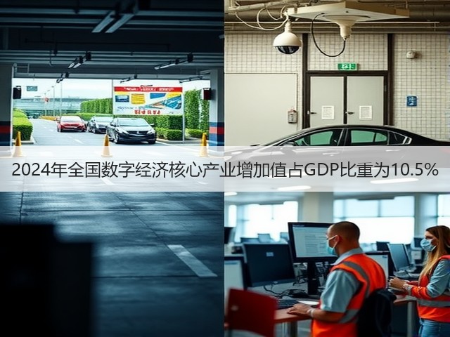 2024年全国数字经济核心产业增加值占GDP比重为10.5%(图2)