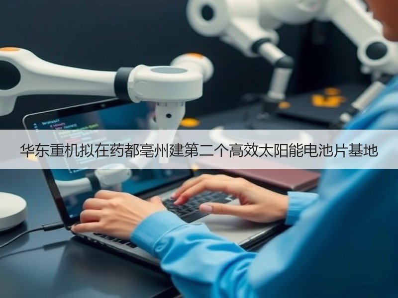华东重机拟在药都亳州建第二个高效太阳能电池片基地