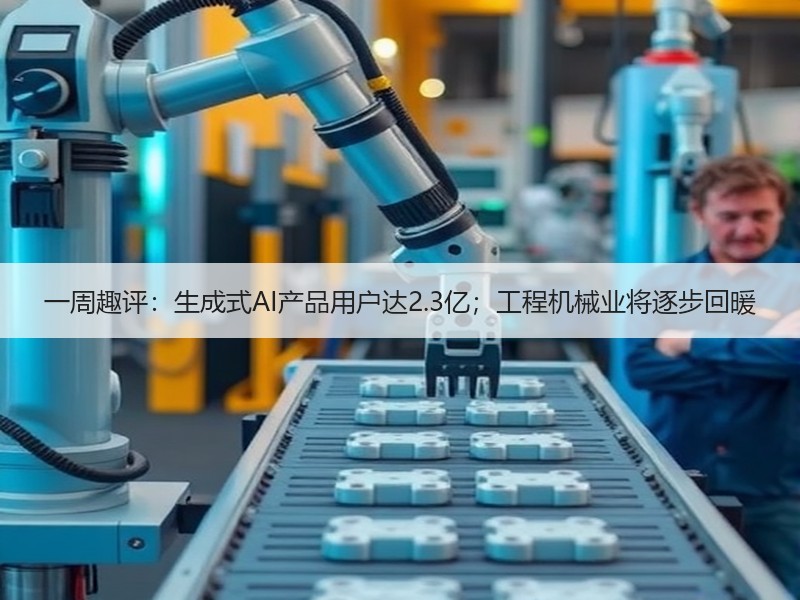 一周趣评：生成式AI产品用户达2.3亿；工程机械业将逐步回暖