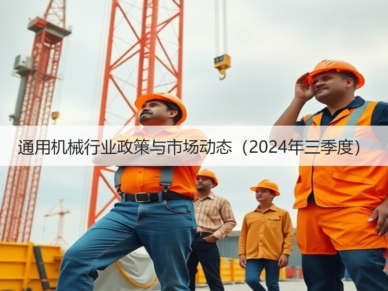 通用机械行业政策与市场动态（2024年三季度）