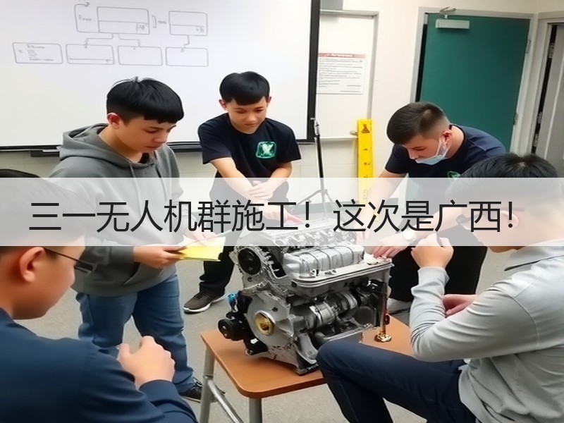 三一无人机群施工！这次是广西！