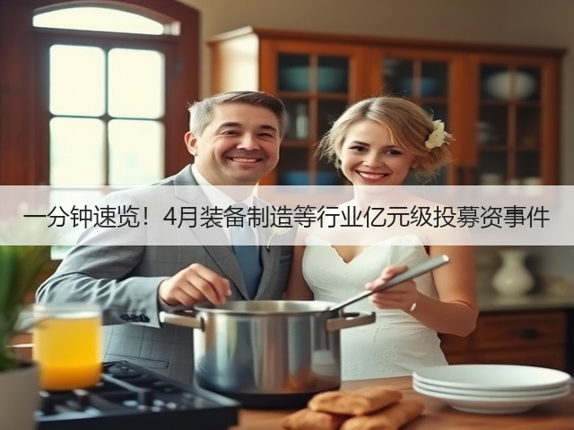 一分钟速览!4月装备制造等行业亿元级投募资事件(图1) 一分钟速览!4月装备制造等行业亿元级投募资事件(图1)