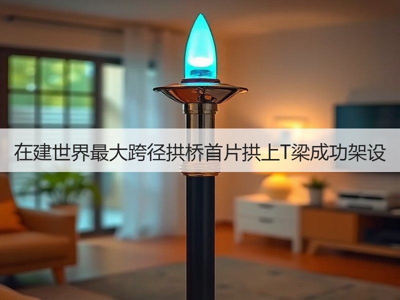 在建世界最大跨径拱桥首片拱上T梁成功架设