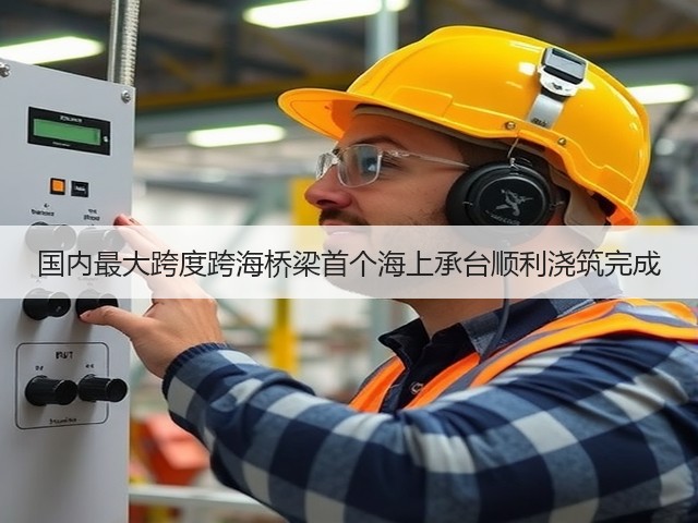 国内最大跨度跨海桥梁首个海上承台顺利浇筑完成(图3) 国内最大跨度跨海桥梁首个海上承台顺利浇筑完成(图3)
