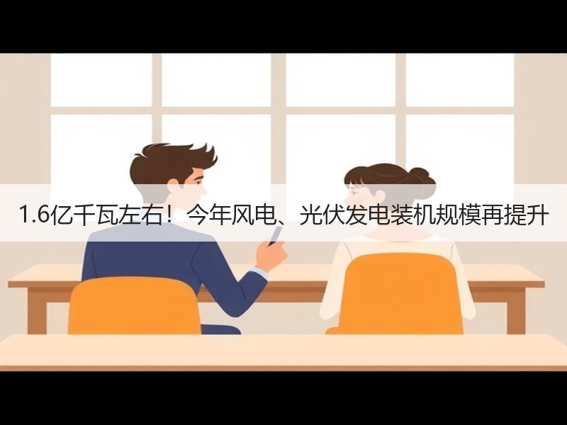 1.6亿千瓦左右!今年风电、光伏发电装机规模再提升 1.6亿千瓦左右!今年风电、光伏发电装机规模再提升