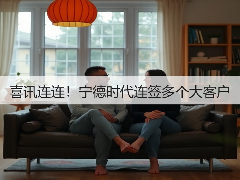 喜讯连连！宁德时代连签多个大客户