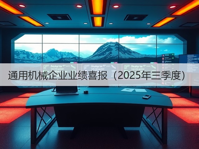 通用机械企业业绩喜报（2025年三季度）(图1)