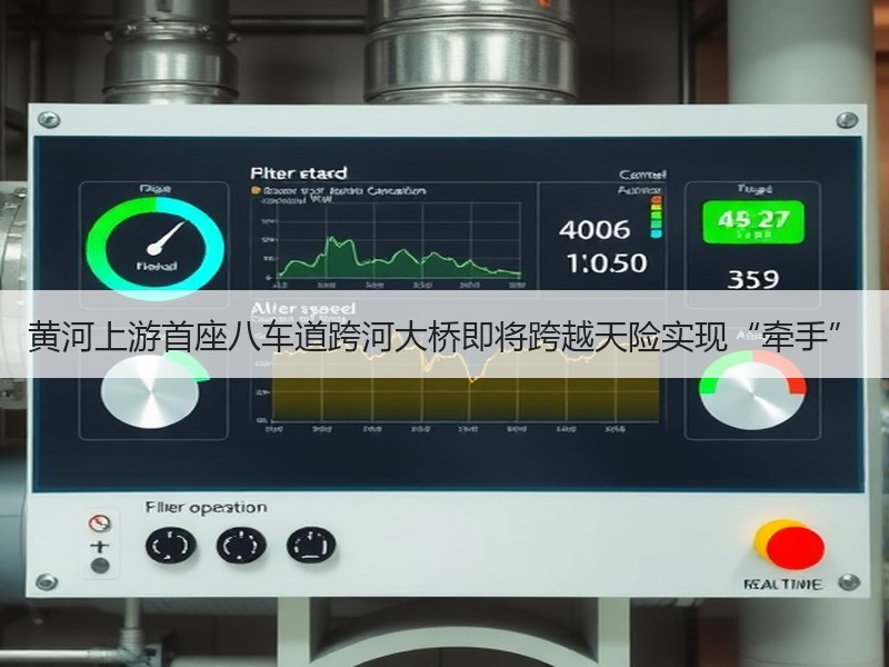 黄河上游首座八车道跨河大桥即将跨越天险实现“牵手” 黄河上游首座八车道跨河大桥即将跨越天险实现“牵手”