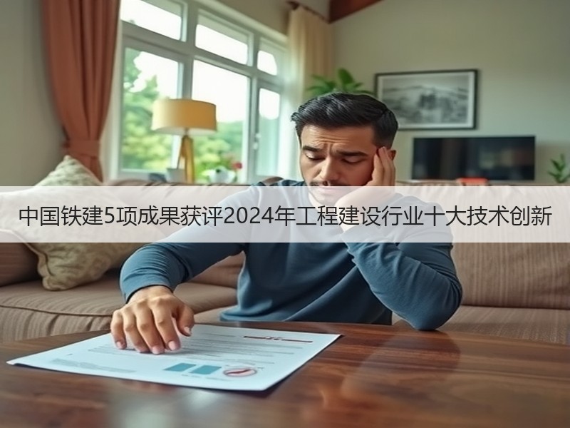 中国铁建5项成果获评2024年工程建设行业十大技术创新