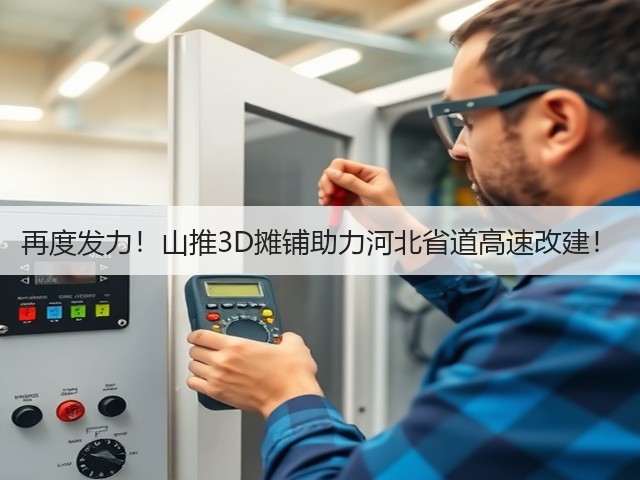 再度发力！山推3D摊铺助力河北省道高速改建！(图1)