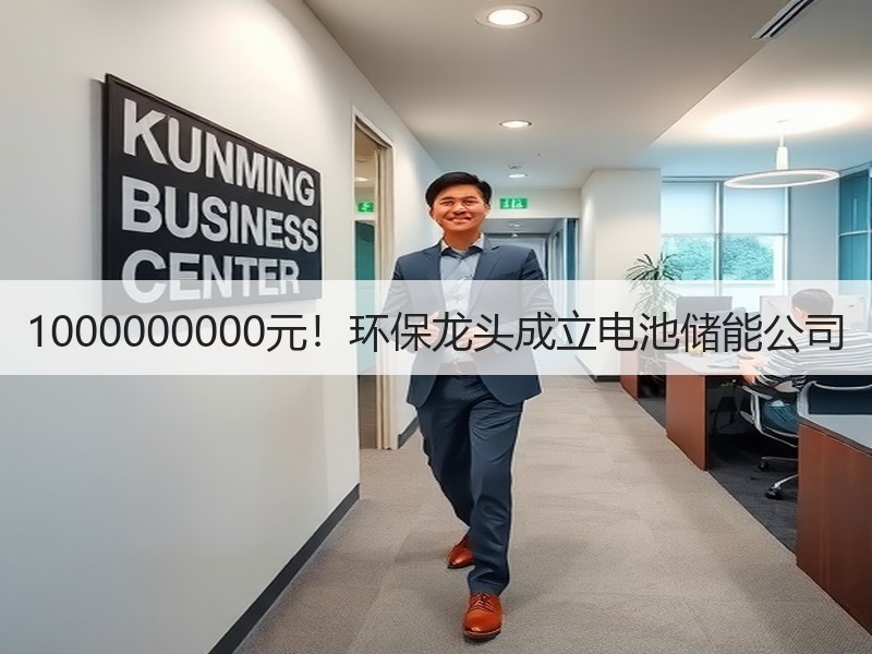 1000000000元！环保龙头成立电池储能公司