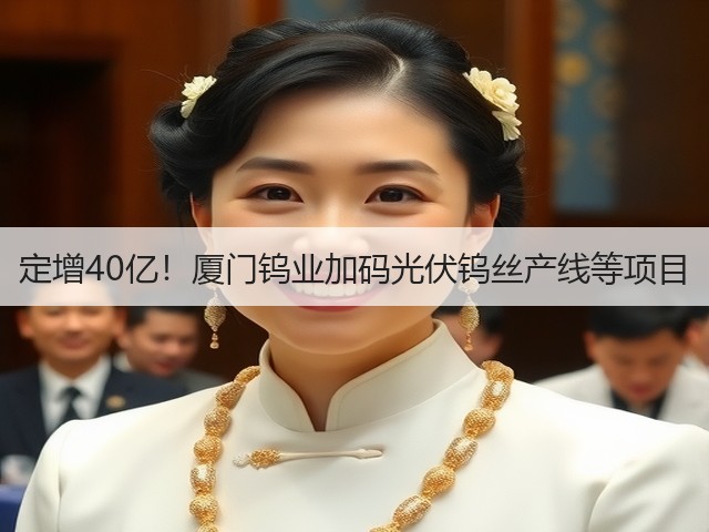 定增40亿!厦门钨业加码光伏钨丝产线等项目(图3) 定增40亿!厦门钨业加码光伏钨丝产线等项目(图3)