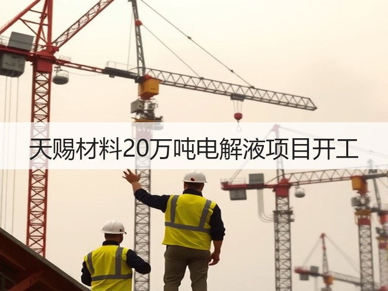 天赐材料20万吨电解液项目开工