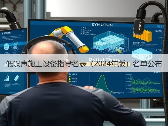 低噪声施工设备指导名录（2024年版）名单公布(图1)