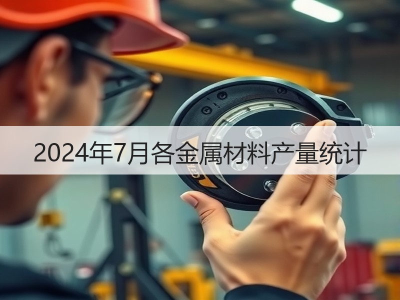 2024年7月各金属材料产量统计 2024年7月各金属材料产量统计