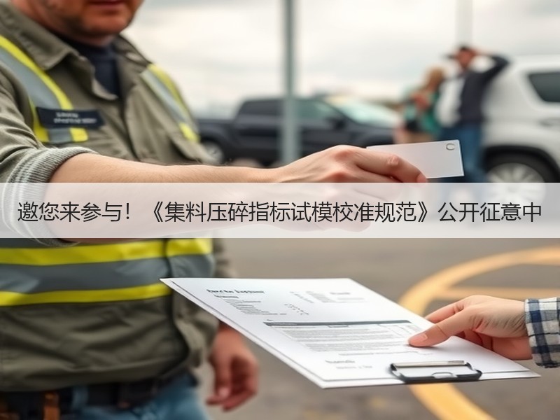 邀您来参与！《集料压碎指标试模校准规范》公开征意中