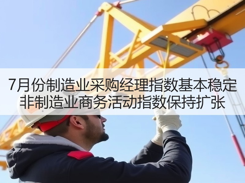7月份制造业采购经理指数基本稳定 非制造业商务活动指数保持扩张