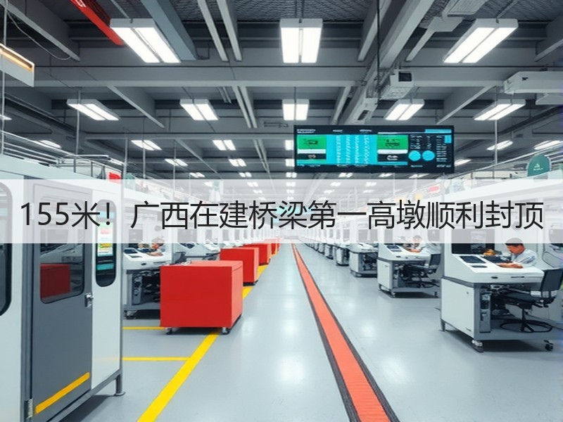 155米!广西在建桥梁第一高墩顺利封顶 155米!广西在建桥梁第一高墩顺利封顶