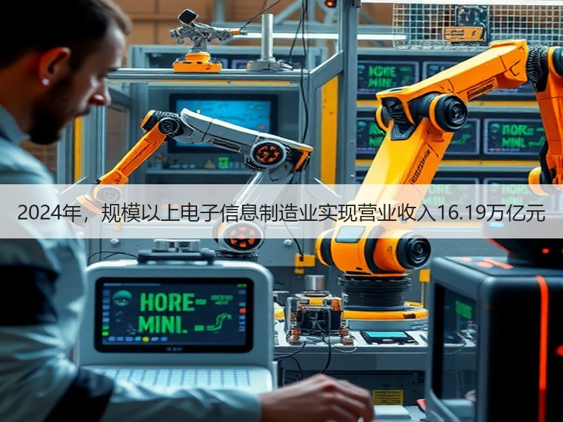 2024年,规模以上电子信息制造业实现营业收入16.19万亿元 2024年,规模以上电子信息制造业实现营业收入16.19万亿元