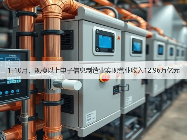 1-10月，规模以上电子信息制造业实现营业收入12.96万亿元(图1)