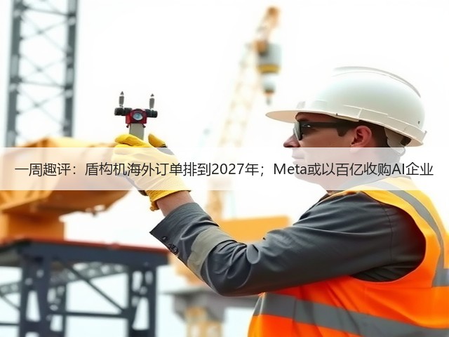 一周趣评：盾构机海外订单排到2027年；Meta或以百亿收购AI企业(图1)