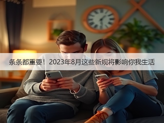 条条都重要!2023年8月这些新规将影响你我生活(图1) 条条都重要!2023年8月这些新规将影响你我生活(图1)