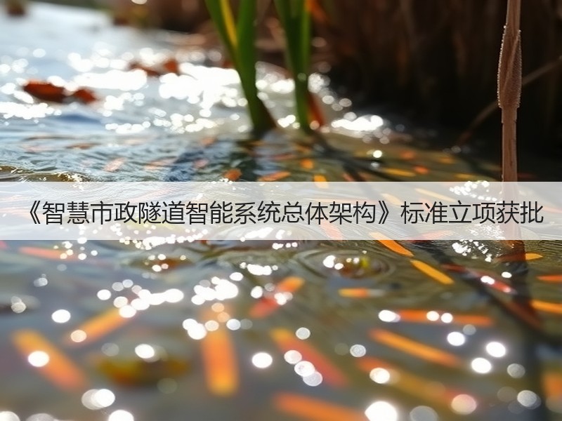 《智慧市政隧道智能系统总体架构》标准立项获批