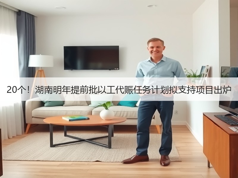 20个！湖南明年提前批以工代赈任务计划拟支持项目出炉