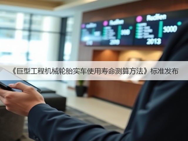 《巨型工程机械轮胎实车使用寿命测算方法》标准发布(图3)