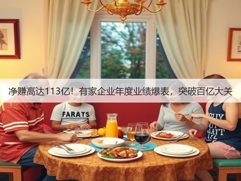 净赚高达113亿!有家企业年度业绩爆表,突破百亿大关 净赚高达113亿!有家企业年度业绩爆表,突破百亿大关