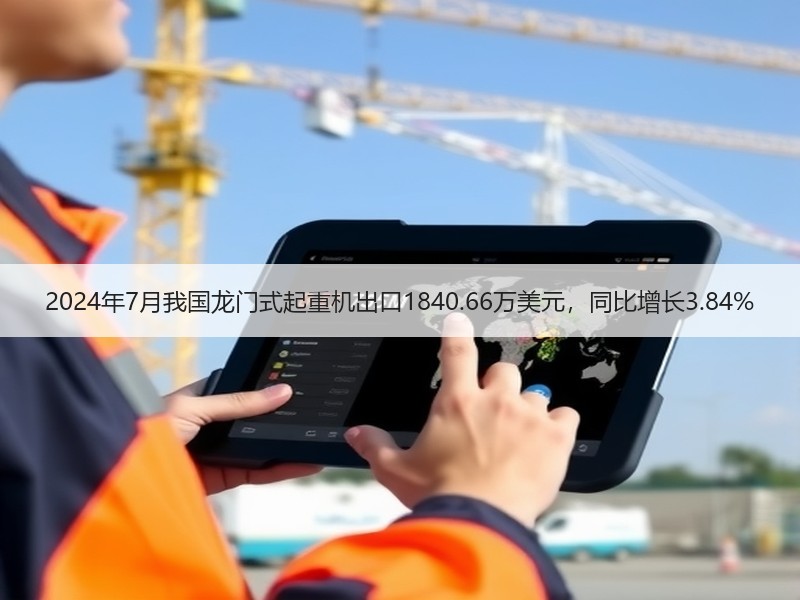 2024年7月我国龙门式起重机出口1840.66万美元，同比增长3.84%