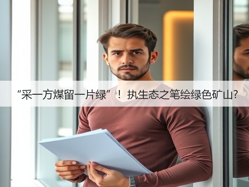 “采一方煤留一片绿”!执生态之笔绘绿色矿山? “采一方煤留一片绿”!执生态之笔绘绿色矿山?