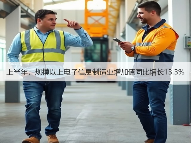 上半年,规模以上电子信息制造业增加值同比增长13.3%(图1) 上半年,规模以上电子信息制造业增加值同比增长13.3%(图1)