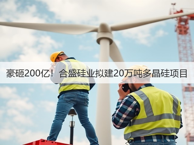 豪砸200亿!合盛硅业拟建20万吨多晶硅项目(图2) 豪砸200亿!合盛硅业拟建20万吨多晶硅项目(图2)