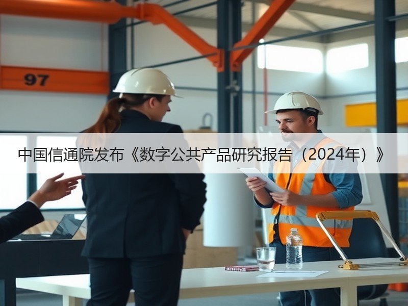 中国信通院发布《数字公共产品研究报告（2024年）》