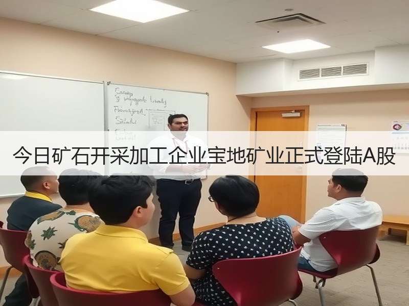 今日矿石开采加工企业宝地矿业正式登陆A股