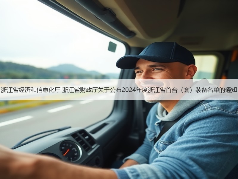 浙江省经济和信息化厅 浙江省财政厅关于公布2024年度浙江省首台(套)装备名单的通知 浙江省经济和信息化厅 浙江省财政厅关于公布2024年度浙江省首台(套)装备名单的通知