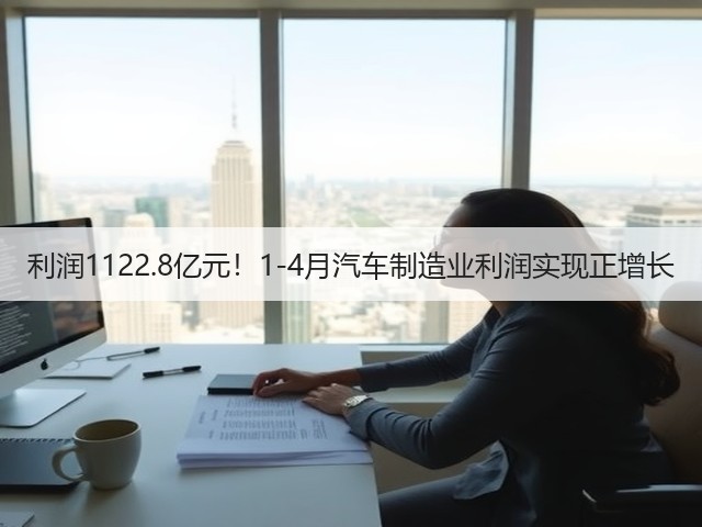 利润1122.8亿元！1-4月汽车制造业利润实现正增长(图2)