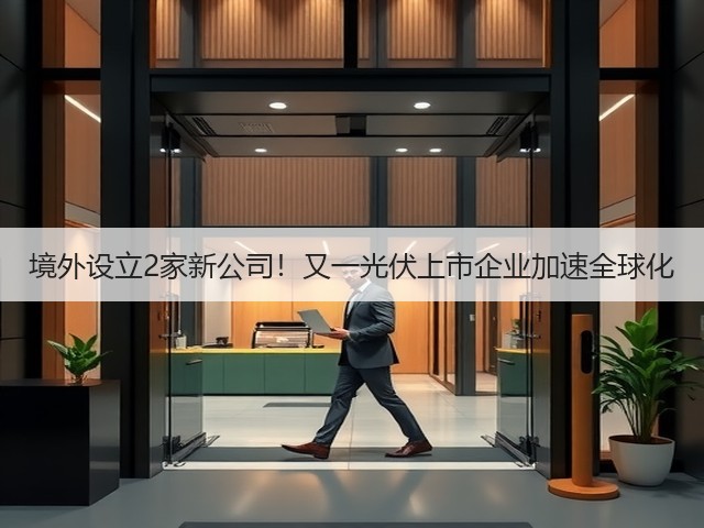 境外设立2家新公司！又一光伏上市企业加速全球化(图1)