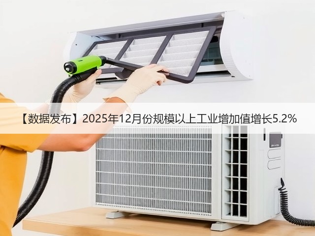 【数据发布】2025年12月份规模以上工业增加值增长5.2%(图2) 【数据发布】2025年12月份规模以上工业增加值增长5.2%(图2)