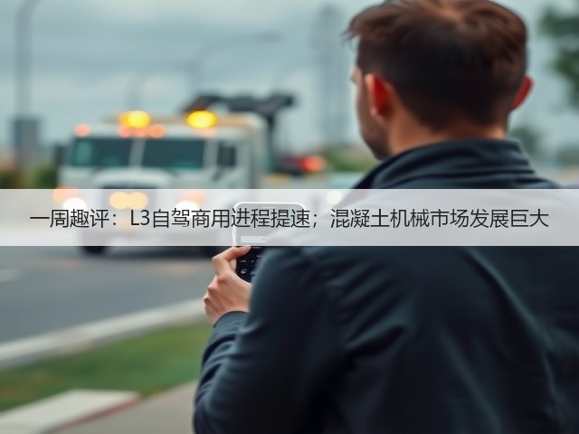 一周趣评:L3自驾商用进程提速;混凝土机械市场发展巨大(图1) 一周趣评:L3自驾商用进程提速;混凝土机械市场发展巨大(图1)