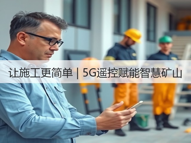让施工更简单 | 5G遥控赋能智慧矿山(图1)