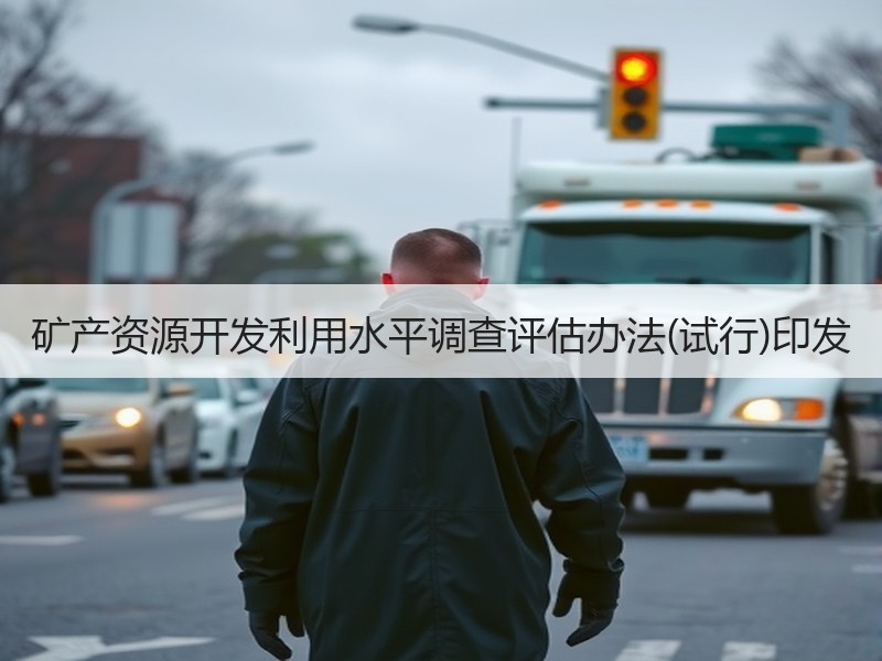 矿产资源开发利用水平调查评估办法(试行)印发