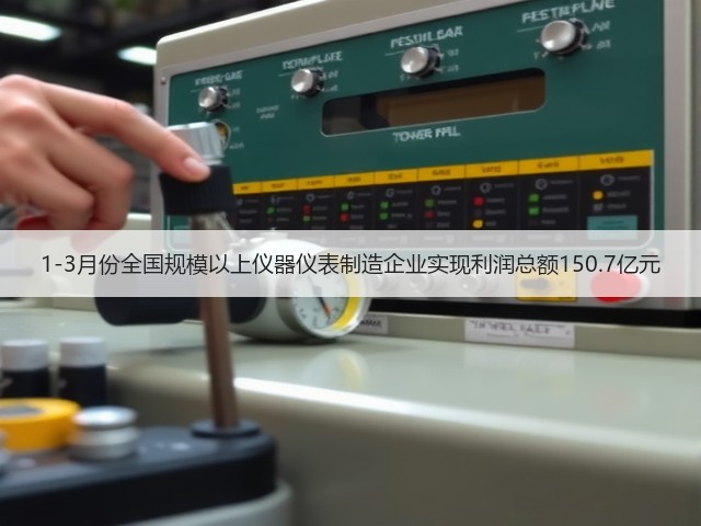 1-3月份全国规模以上仪器仪表制造企业实现利润总额150.7亿元(图3) 1-3月份全国规模以上仪器仪表制造企业实现利润总额150.7亿元(图3)