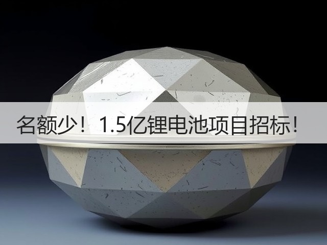 名额少!1.5亿锂电池项目招标!(图3) 名额少!1.5亿锂电池项目招标!(图3)