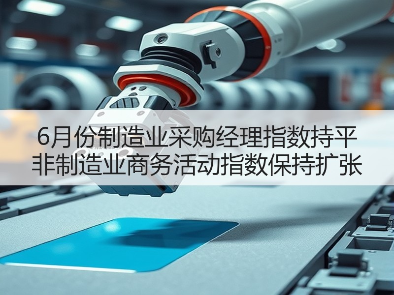 6月份制造业采购经理指数持平 非制造业商务活动指数保持扩张