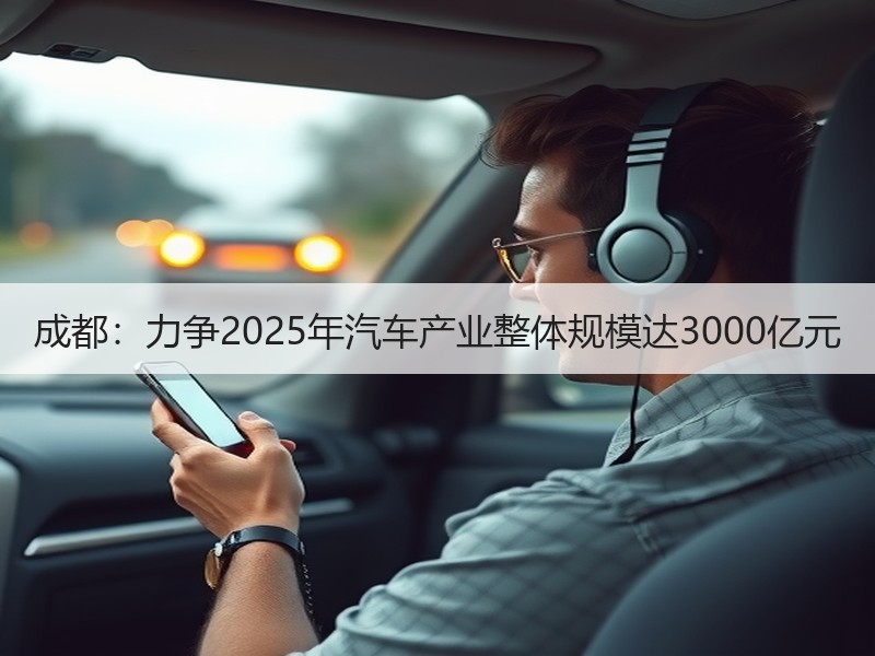 成都:力争2025年汽车产业整体规模达3000亿元 成都:力争2025年汽车产业整体规模达3000亿元