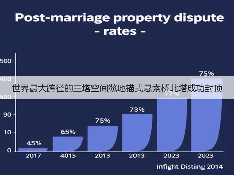 世界最大跨径的三塔空间缆地锚式悬索桥北塔成功封顶